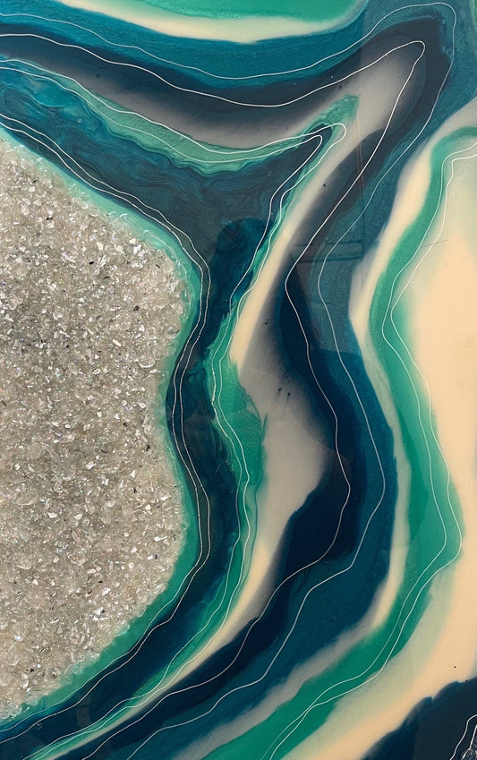 Resin Art Therapy-Crystal Resin geode Painting class