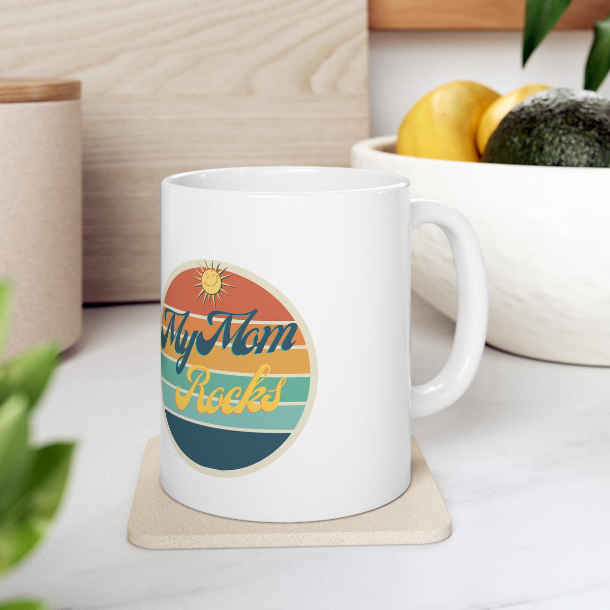 Mom Rocks Ceramic Mug, 11oz
