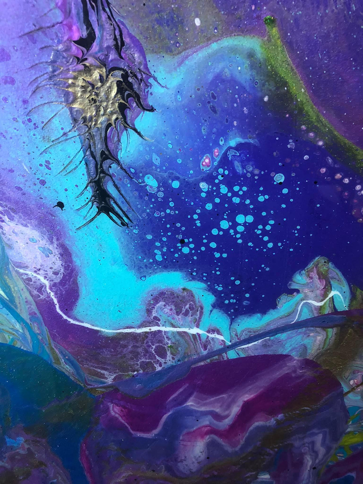 Abstract Pour Painting