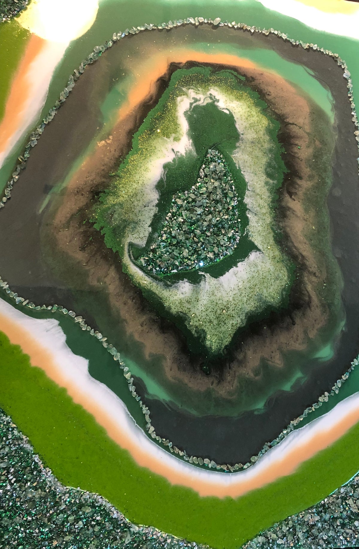 Green goddess painting