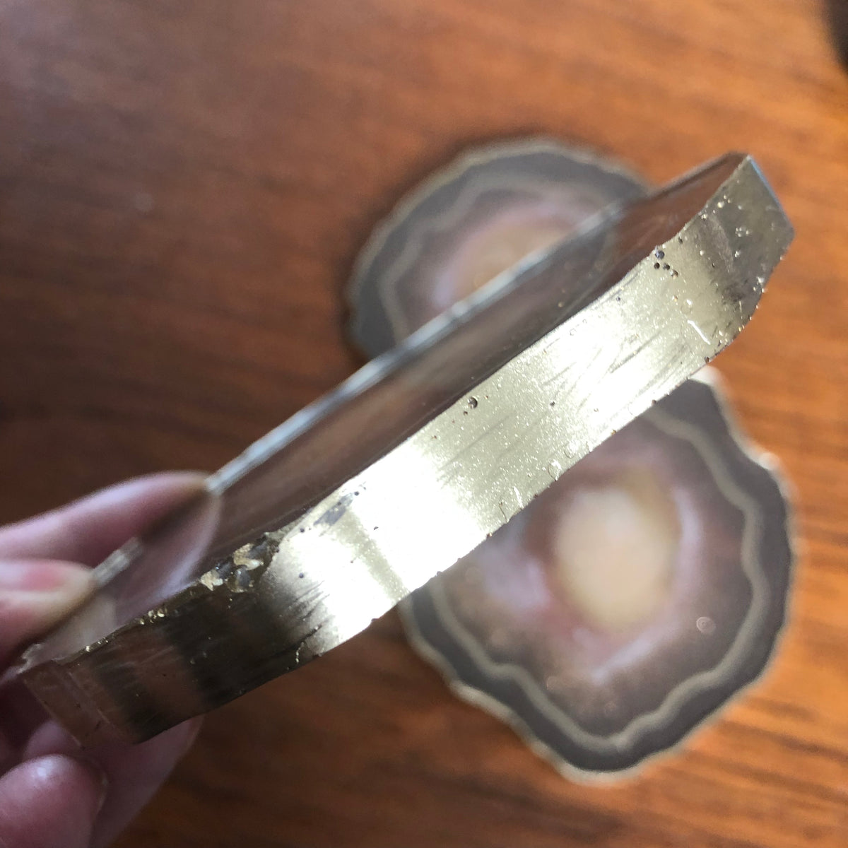 Copper resin coasters