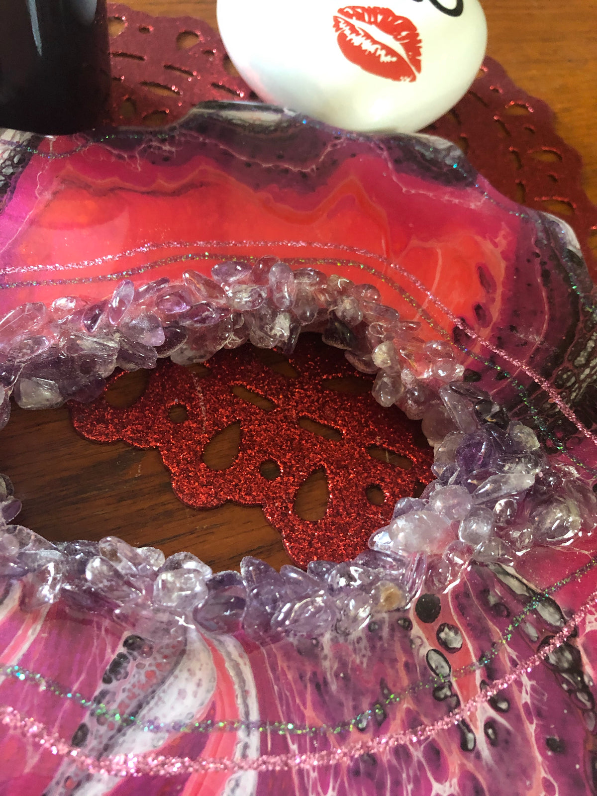 Amethyst geode slice
