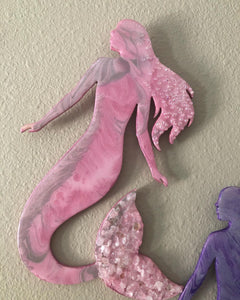 Plain wood Mermaid for Wall Art