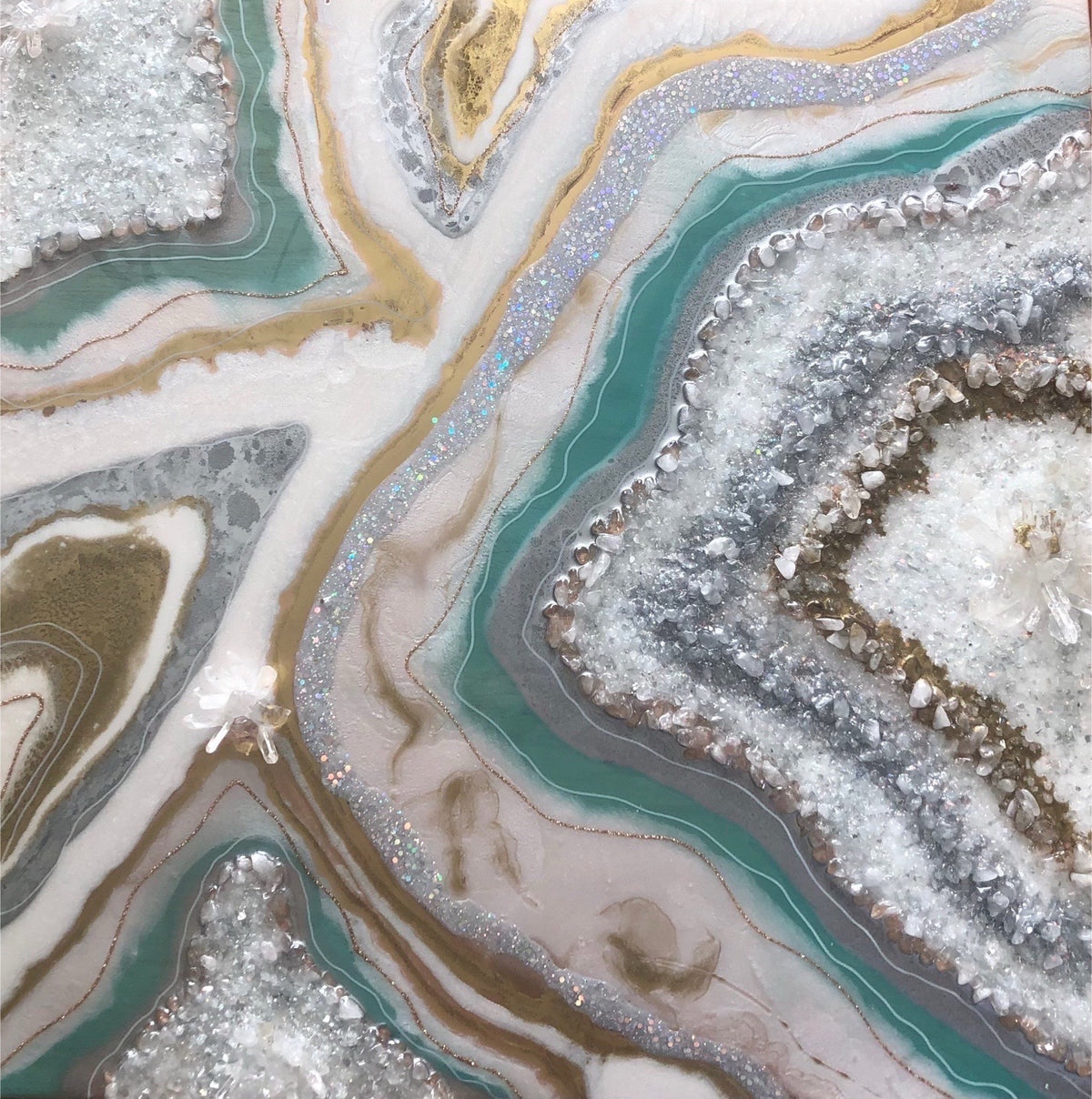 Resin Art Therapy-Crystal Resin geode Painting class