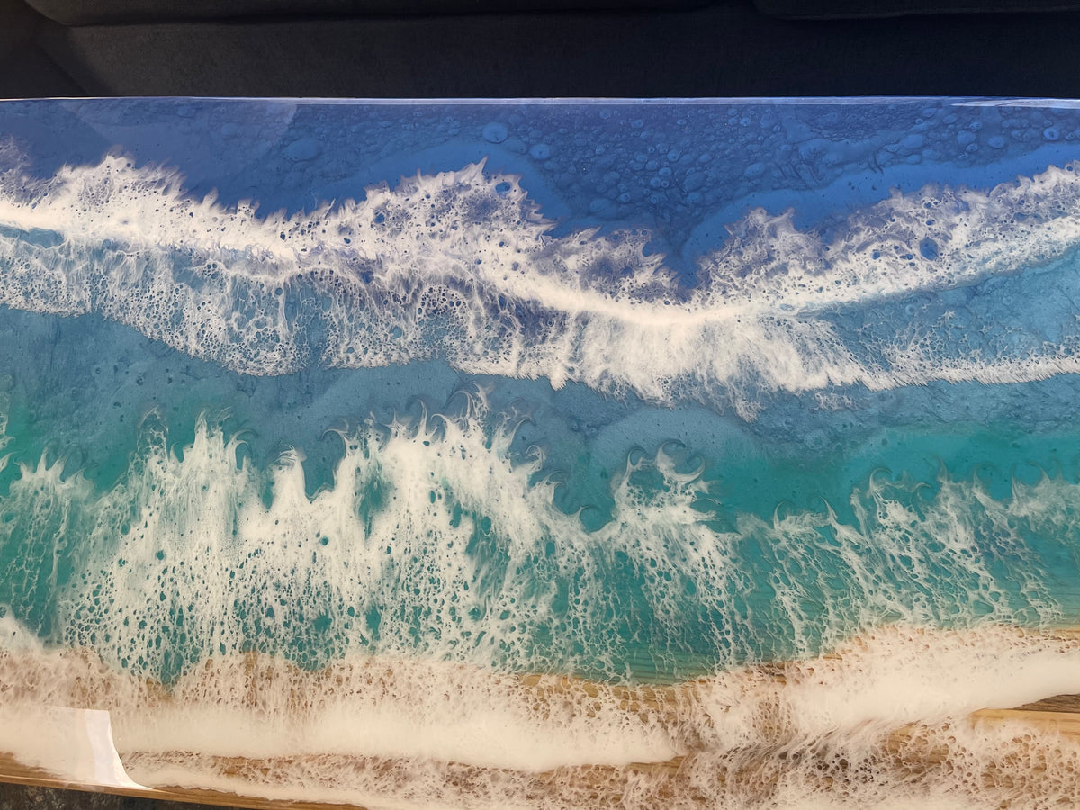 Resin Ocean Pour coffee table