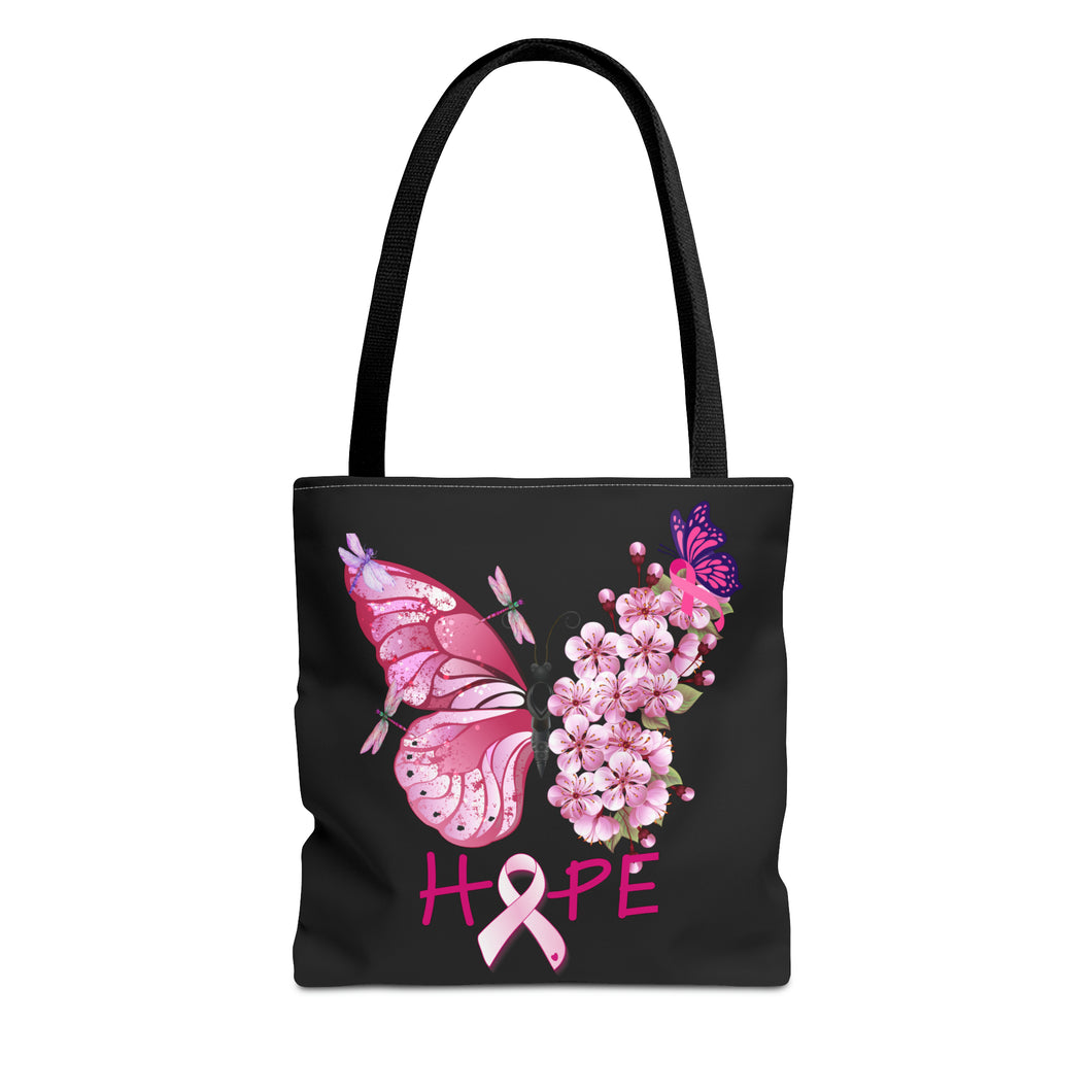 Butterfly Hope Breast Cancer Double sided Tote Bag