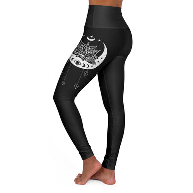 LOTUS MOON High Waisted Yoga Leggings (AOP)