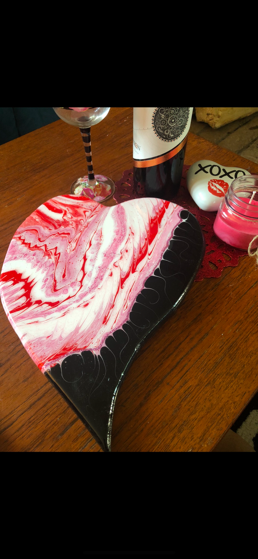 Resin Heart Charcuterie board