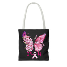 Load image into Gallery viewer, Butterfly Hope Breast Cancer Double sided Tote Bag