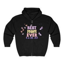 Load image into Gallery viewer, BEST MOM EVER Unisex Heavy Blend™ Full Zip Hooded Sweatshirt