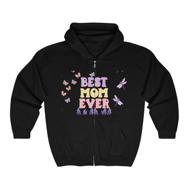BEST MOM EVER Unisex Heavy Blend™ Full Zip Hooded Sweatshirt