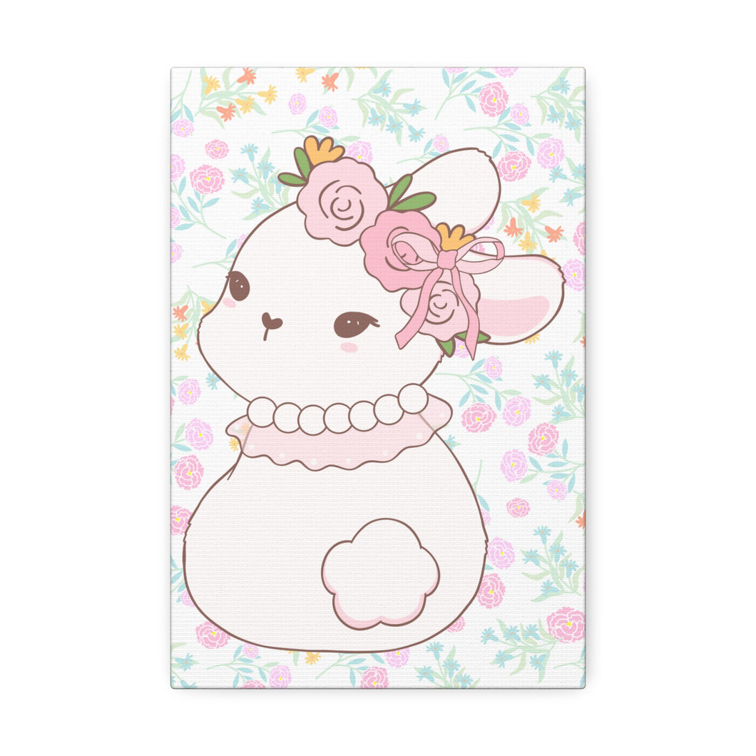 Floral bunny Canvas Stretched, 1.5''