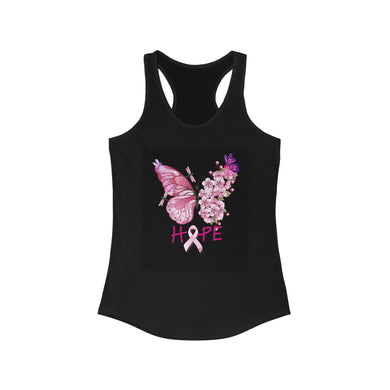 Butterfly Hope Breast Cancer Women's Ideal Racerback Tank