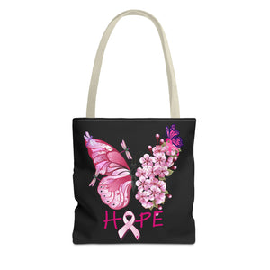 Butterfly Hope Breast Cancer Double sided Tote Bag