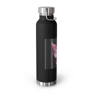 Butterfly Hope Breast Cancer Copper Vacuum Insulated Bottle, 22oz