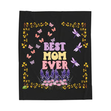 Load image into Gallery viewer, BEST MOM EVER Velveteen Plush Blanket