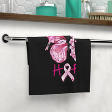 Load image into Gallery viewer, Butterfly Hope Breast Cancer Face Towel