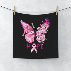 Butterfly Hope Breast Cancer Face Towel