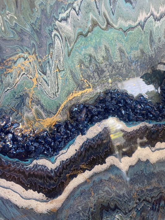 Layers resin painting