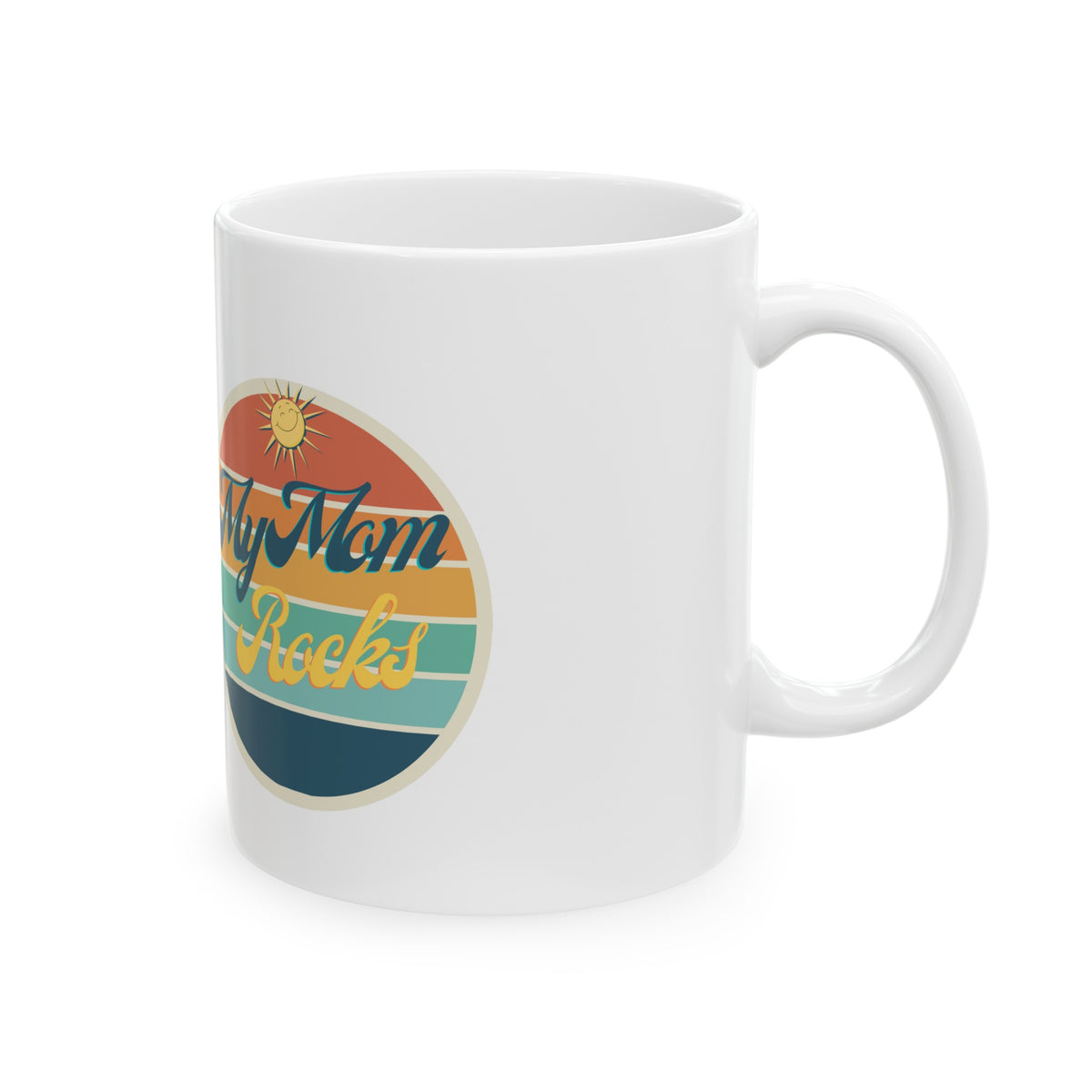 Mom Rocks Ceramic Mug, 11oz