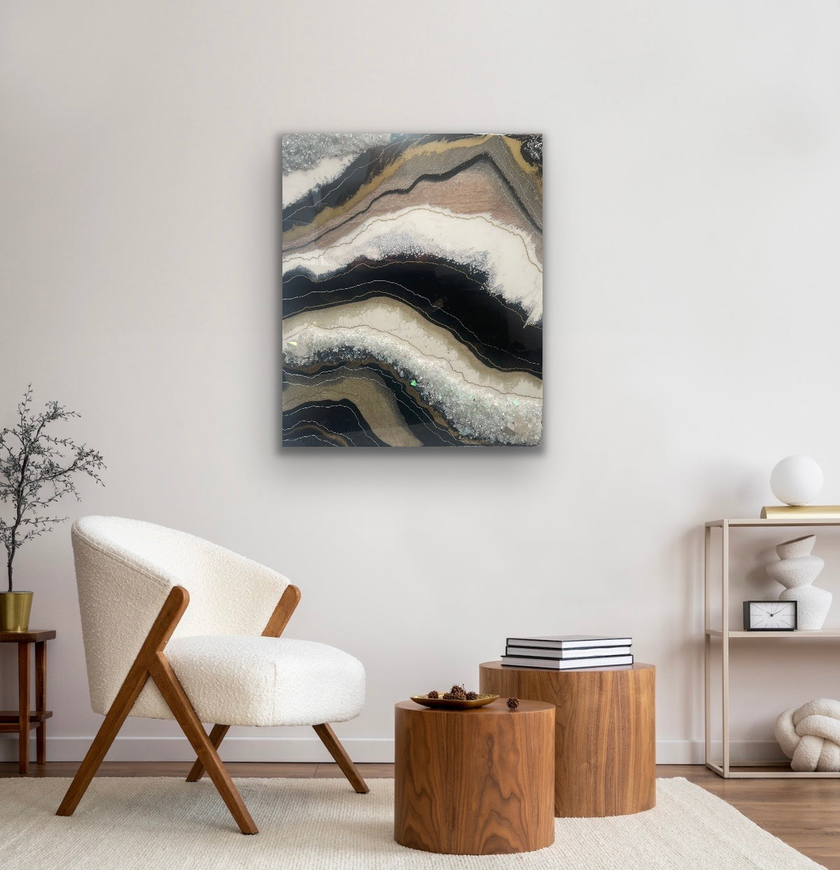 Crystal Resin Geode Painting