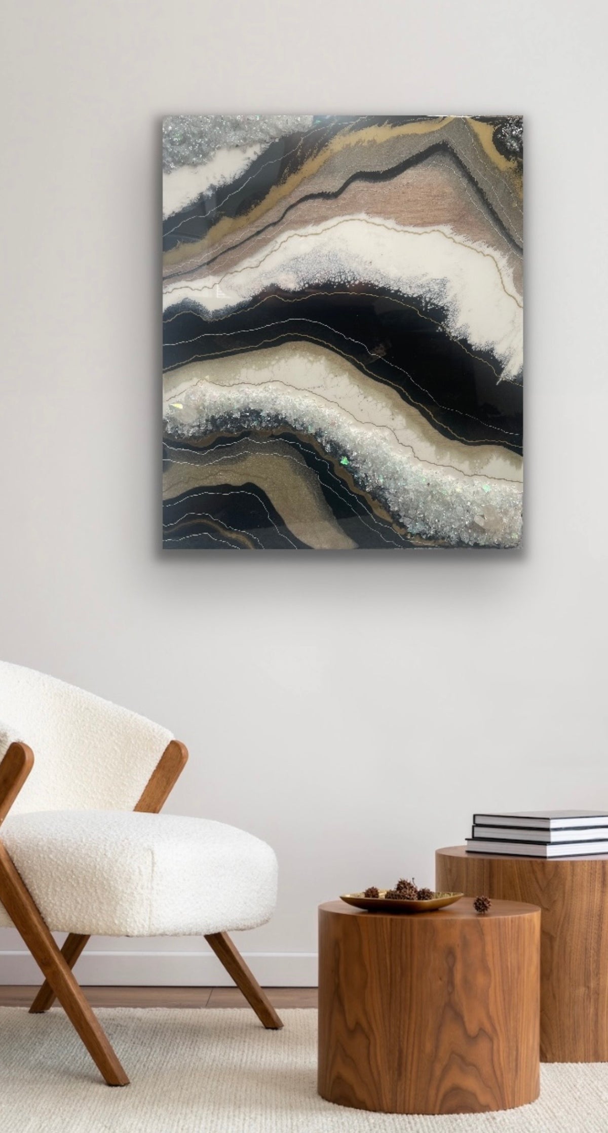 Crystal Resin Geode Painting