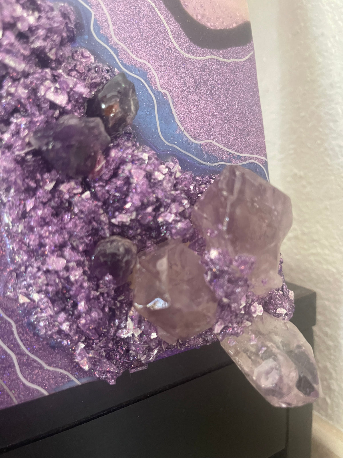 Amethyst Crystal resin geode painting