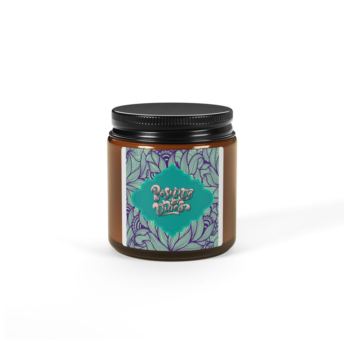 Positive Vibes Scented Soy Candle (Multi-Size, Amber Jar)