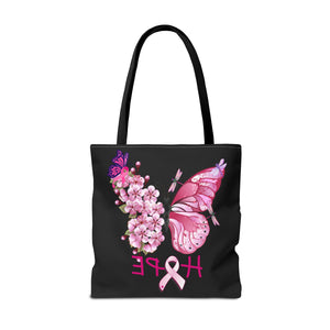 Butterfly Hope Breast Cancer Double sided Tote Bag