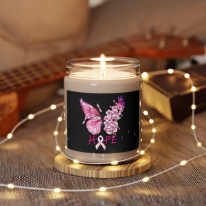 Butterfly Hope Breast Cancer Scented Soy Candle, 9oz
