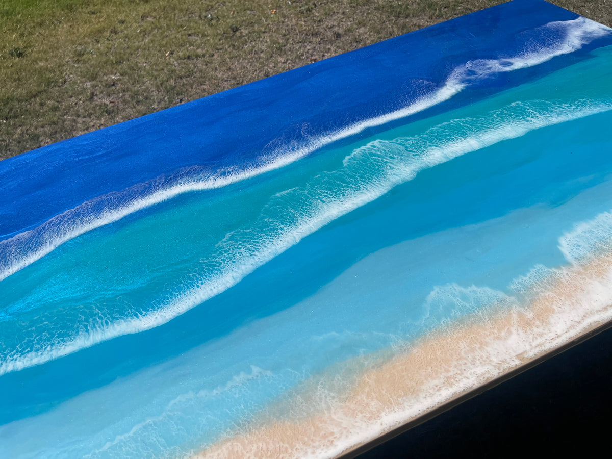 Ocean Pour resin Coffee table