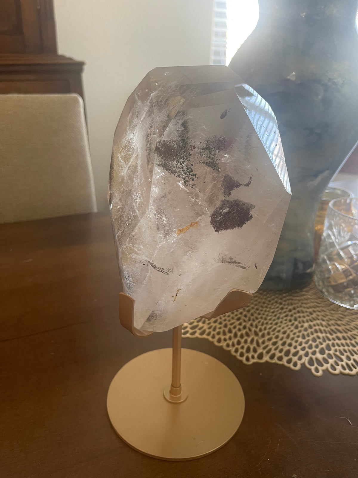 Garden Quartz Piece in stand