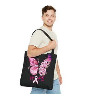 Butterfly Hope Breast Cancer Double sided Tote Bag