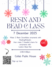 Load image into Gallery viewer, Resin snowflake and beaded class