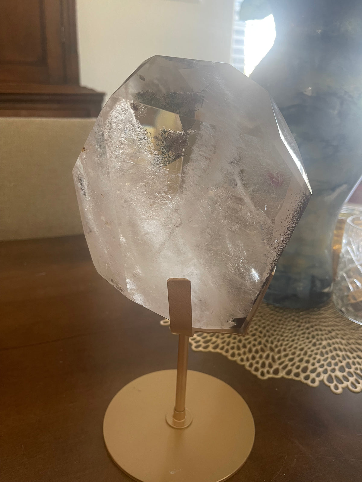 Garden Quartz Piece in stand