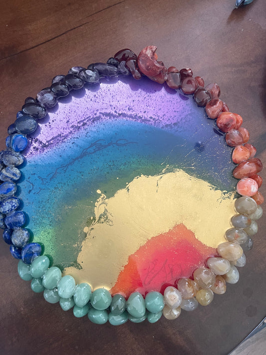 90 Crystal tumble chakra tray
