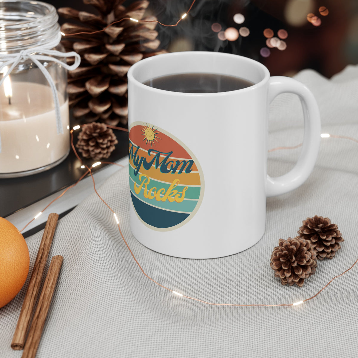 Mom Rocks Ceramic Mug, 11oz