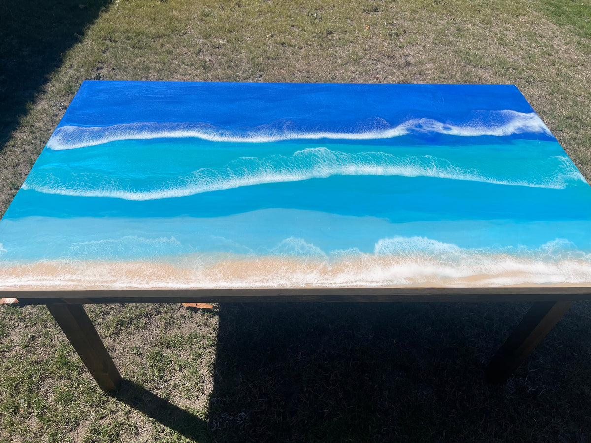 Ocean Pour resin Coffee table