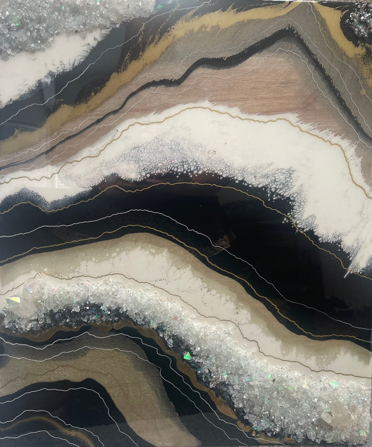 Crystal Resin Geode Painting