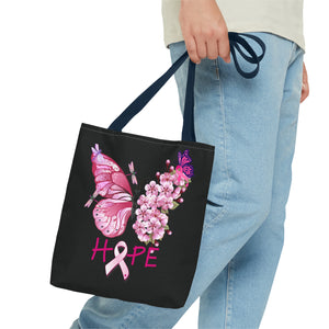 Butterfly Hope Breast Cancer Double sided Tote Bag