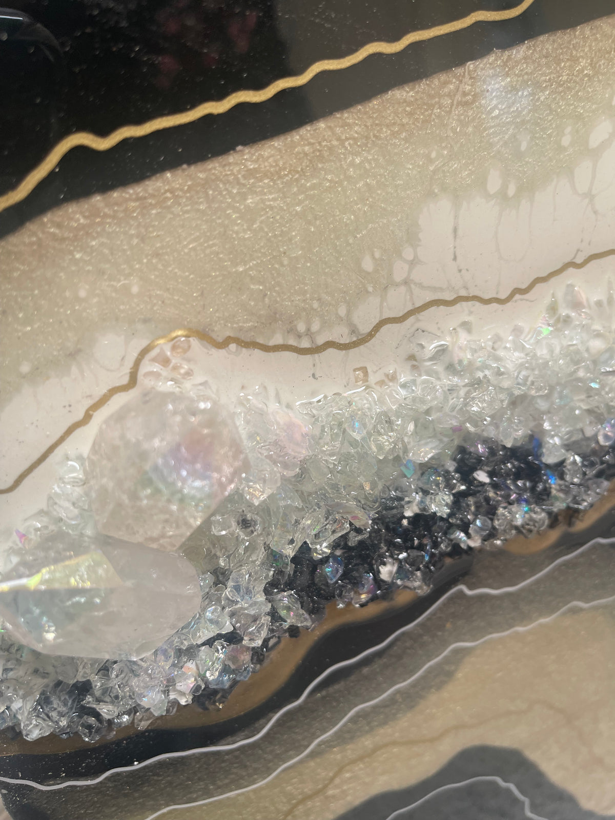 Crystal Resin Geode Painting