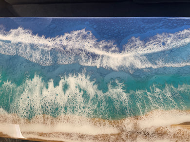 Ocean pour Resin coffee table