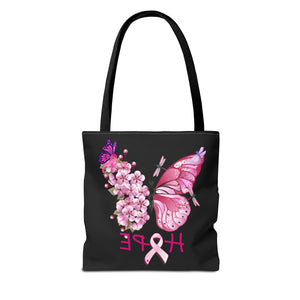 Butterfly Hope Breast Cancer Double sided Tote Bag