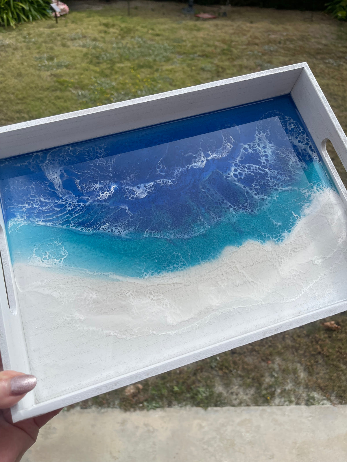 Ocean pour resin tray