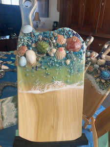 Turtle Ocean resin cheeseboard class $65 board May 21