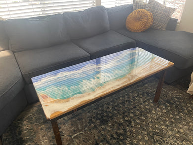 Resin Ocean Pour coffee table