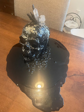 Black Resin Skull