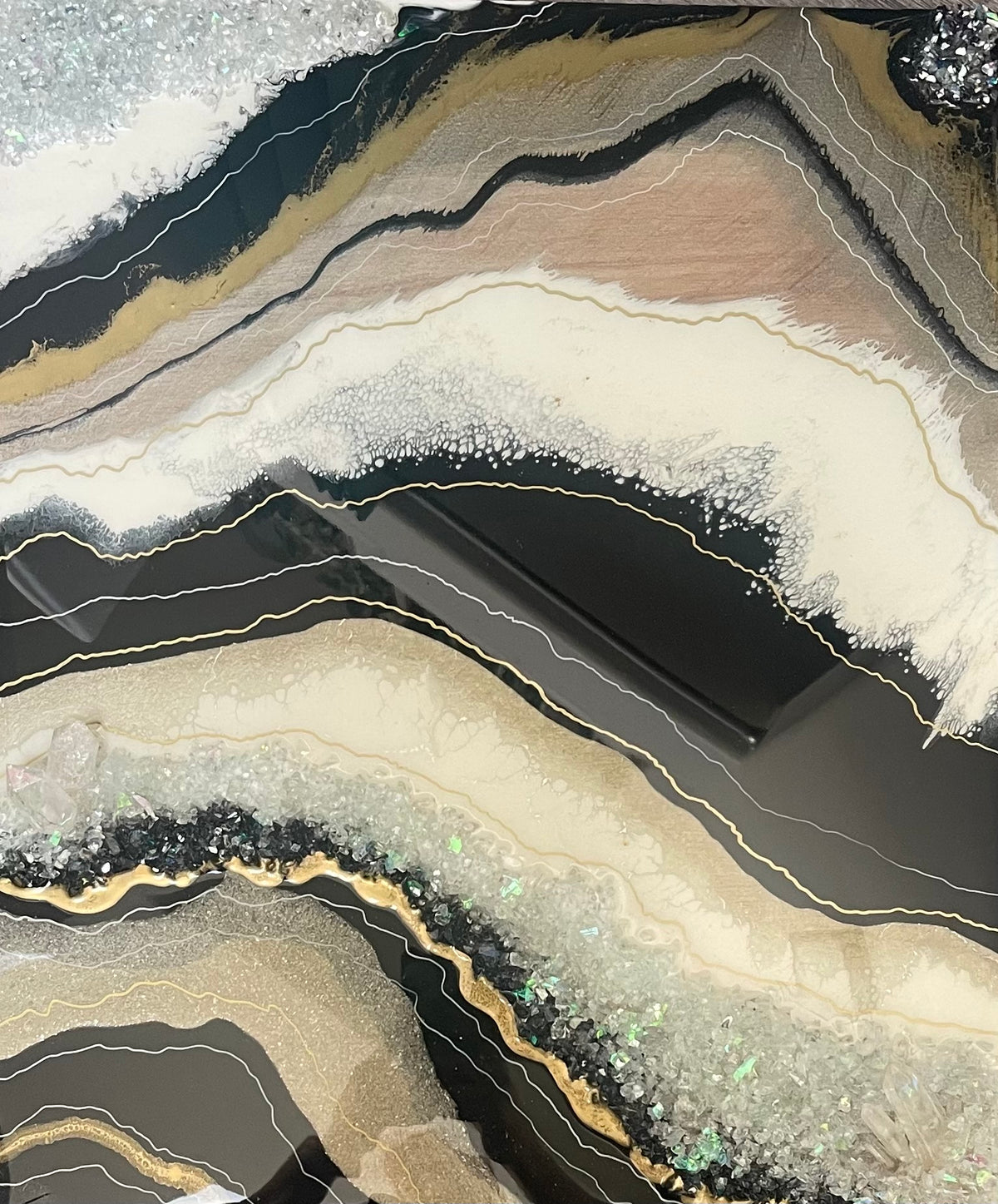 Crystal Resin Geode Painting