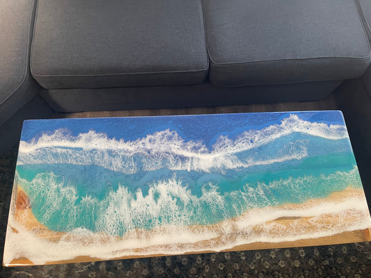 Resin Ocean Pour coffee table