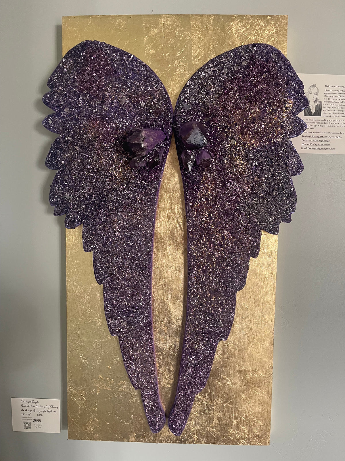 Amethyst Angel Wings painting